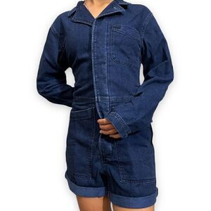 Lucky Brand Long Sleeve Shorts Romper